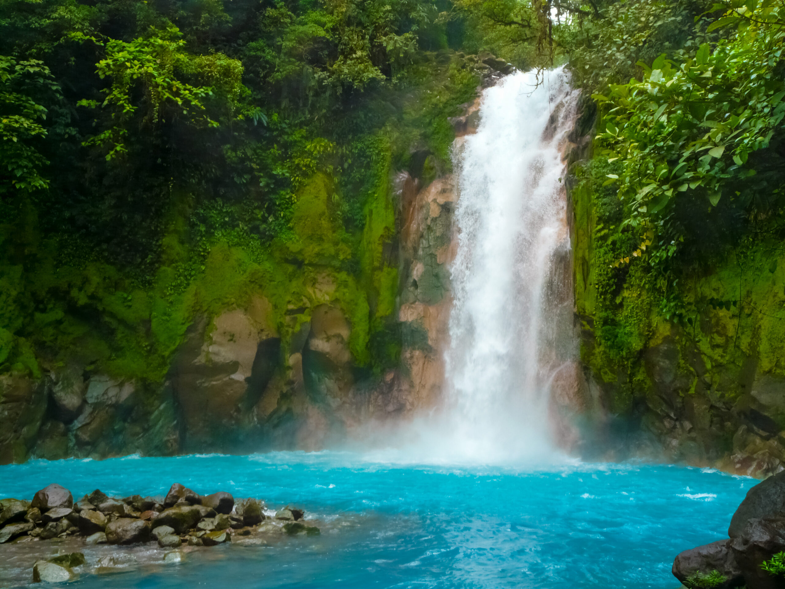 Tenorio volcano national park. Waterfall view.